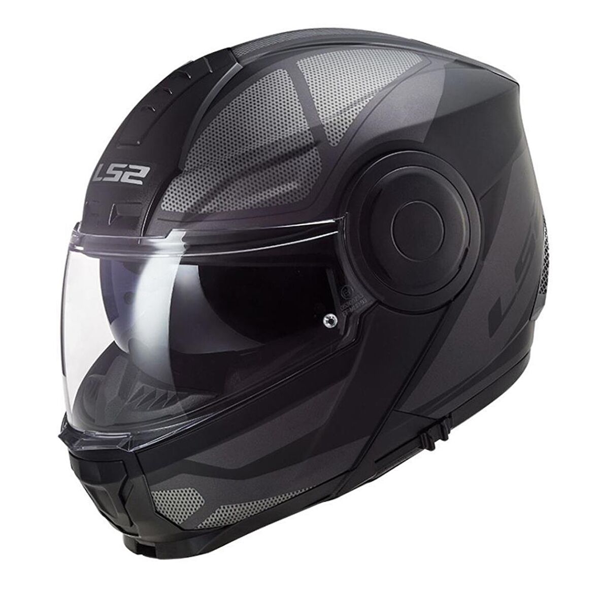 LS2 FF353 Scope Axis Çene Açılır Kask Mat Siyah-Titanium