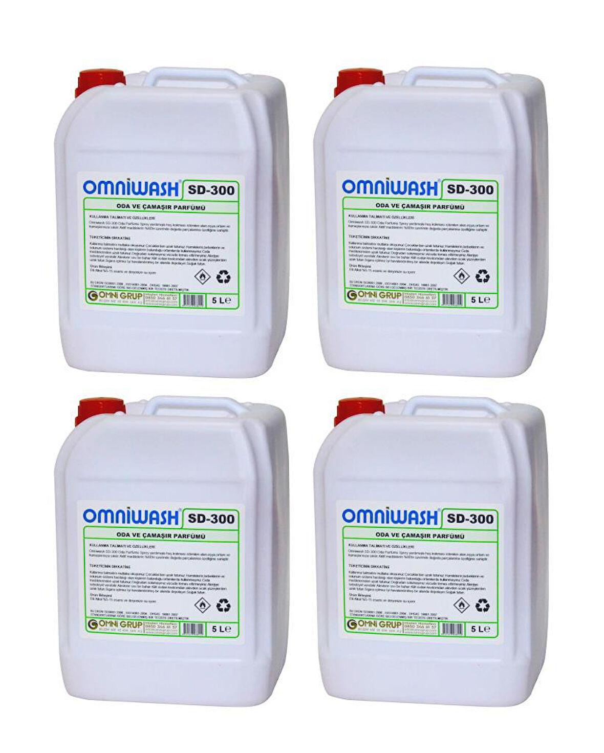 Omniwash SD-300 Tropikal Oda ve Çamaşır Parfümü 5 Litre 4 Adet