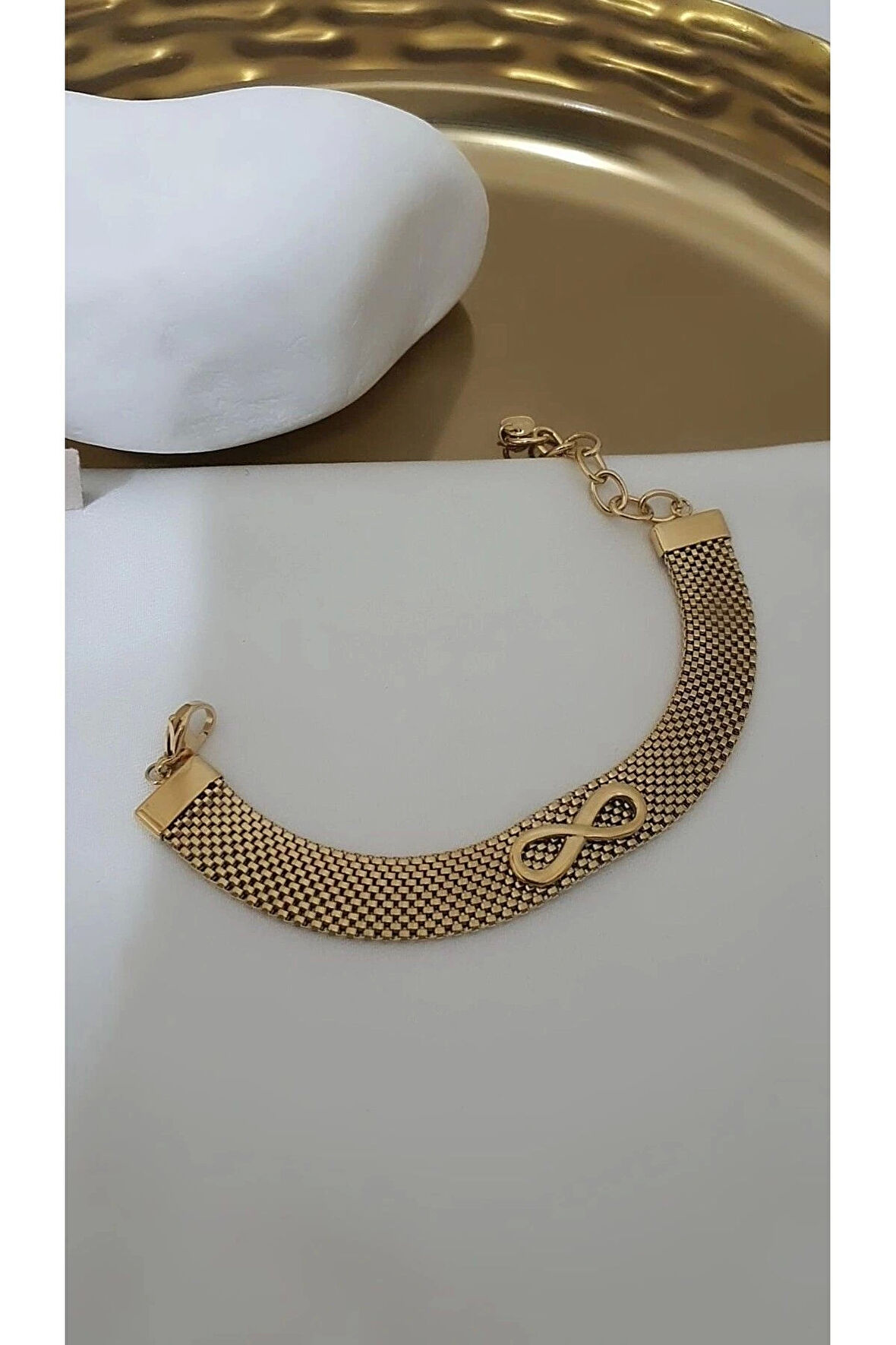 Çelik hasir model sonsuzluk simgeliyor bileklik