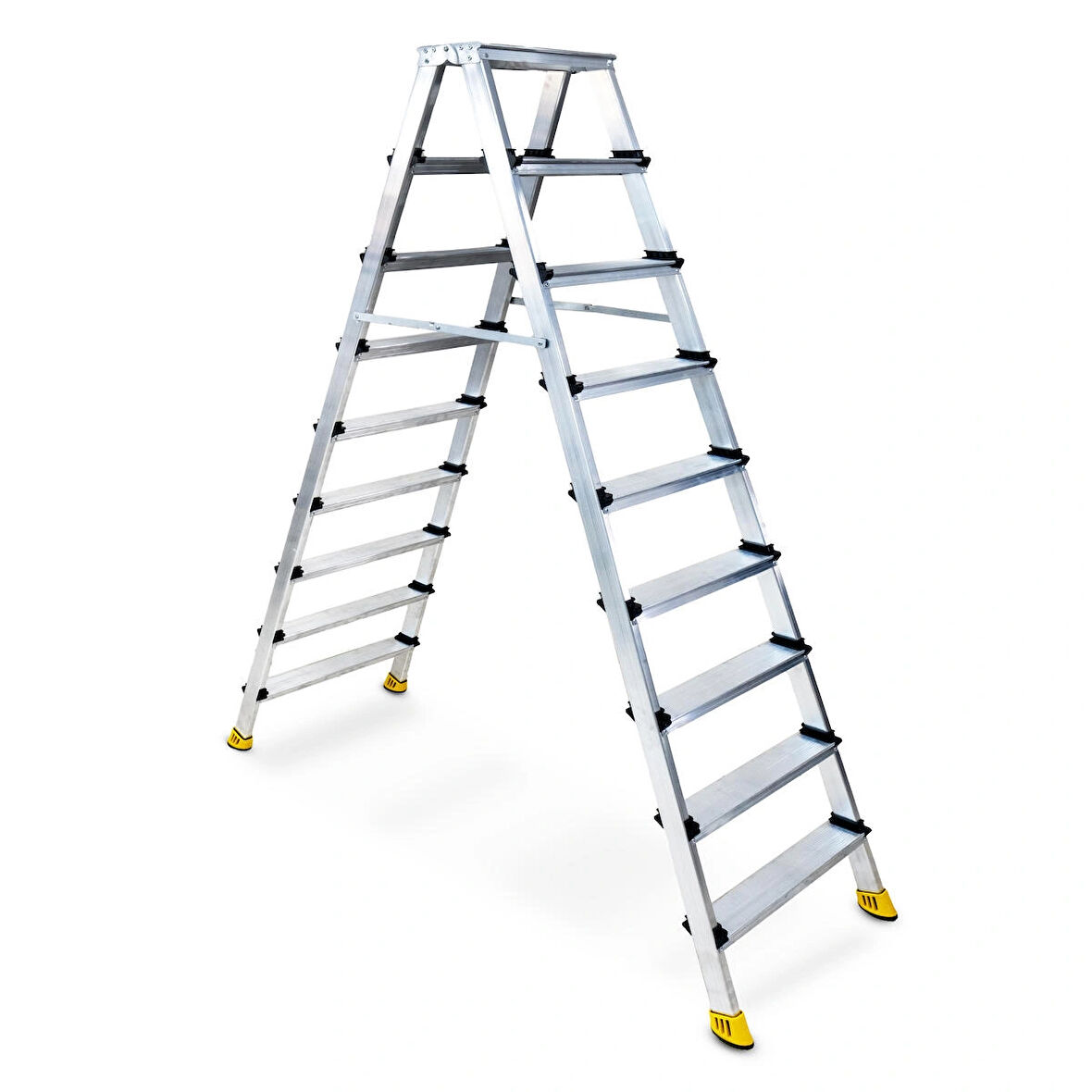 Sözbir 9+9 Gold Çift Çıkışlı Alüminyum Merdiven