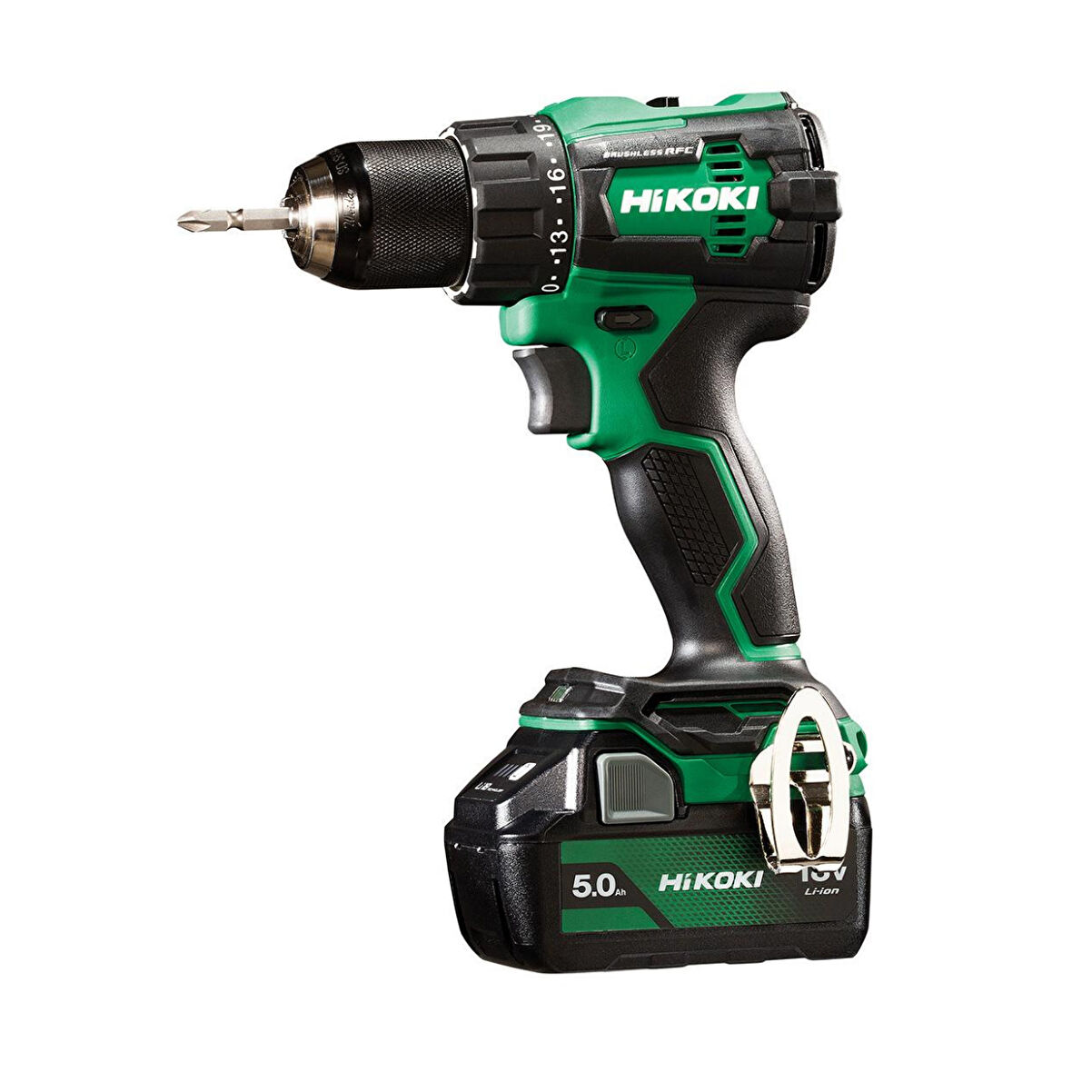 Hikoki DV18DE-5.0 18V/5.0Ah 70Nm Çift Akülü Şarjlı Darbeli Kömürsüz Matkap