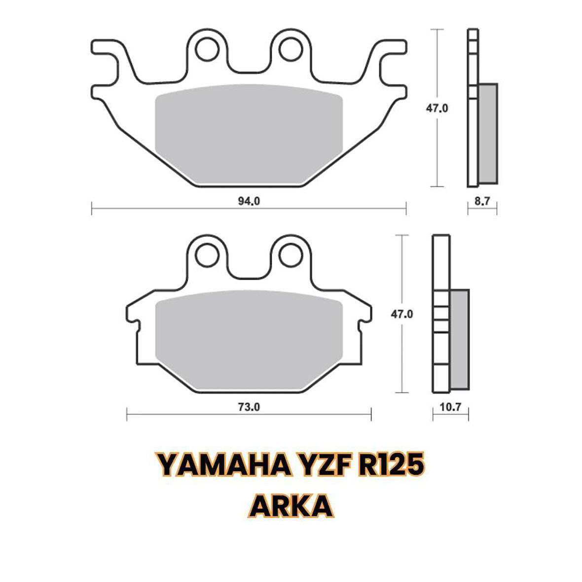 DİSK BALATA ARKA Yamaha R125 ARKA