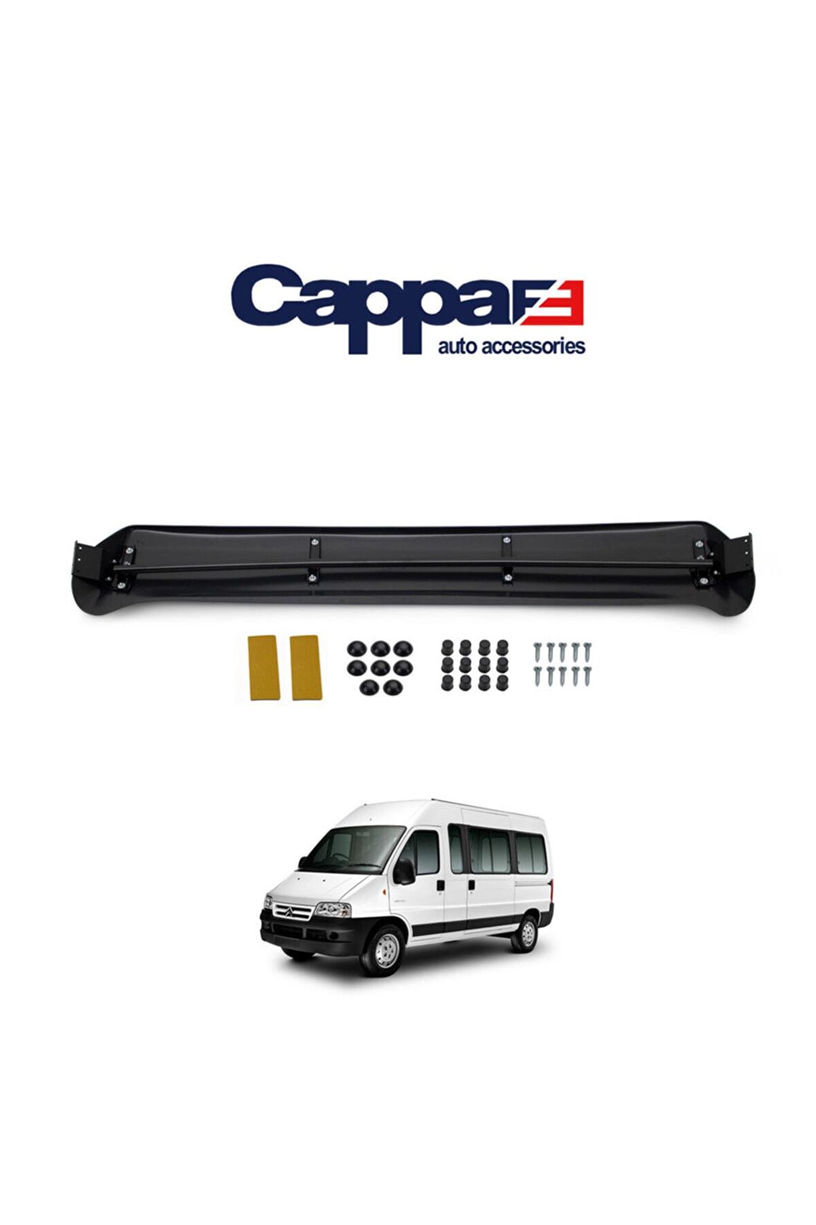 Citroen Relay Ön Cam Güneşlik Siperlik Vizör Şapka Terek Akrilik (ABS) Piano Black 1994-2006