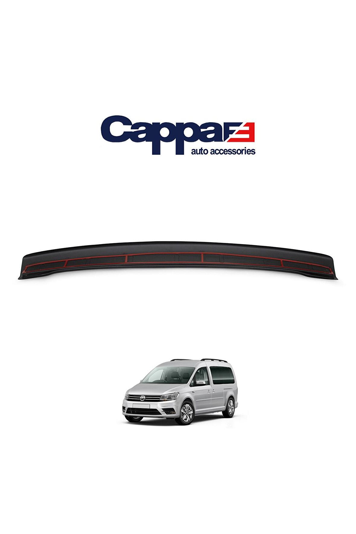 Volkswagen Caddy Arka Tampon Eşiği Koruma Akrilik (Abs) Piano Black 2015-2020
