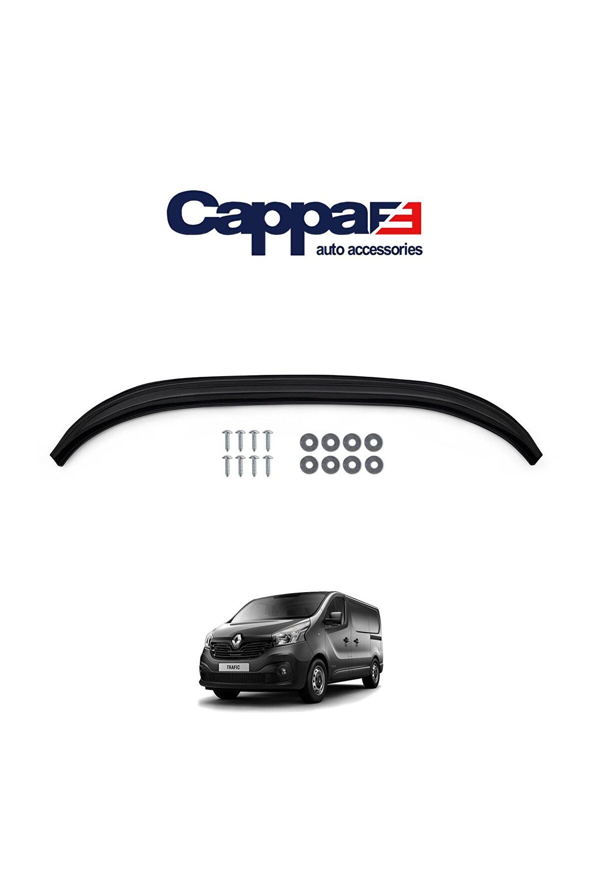 Renault Trafic Ön Tampon Lip Eki Karlık Akrilik (Abs) Piano Black 2014 Ve Sonrası