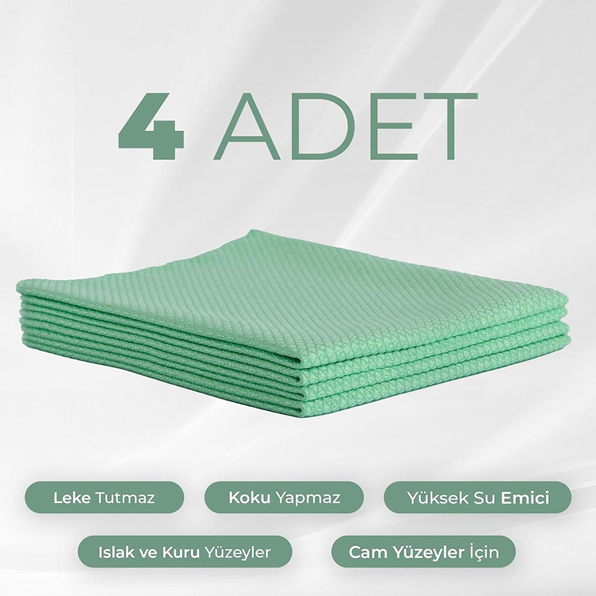 Mikrofiber Bez | Mikrofiber Mutfak Bezi | Cam Bezi | Sihirli Bez Koku İz Yapmaz 4 Adet