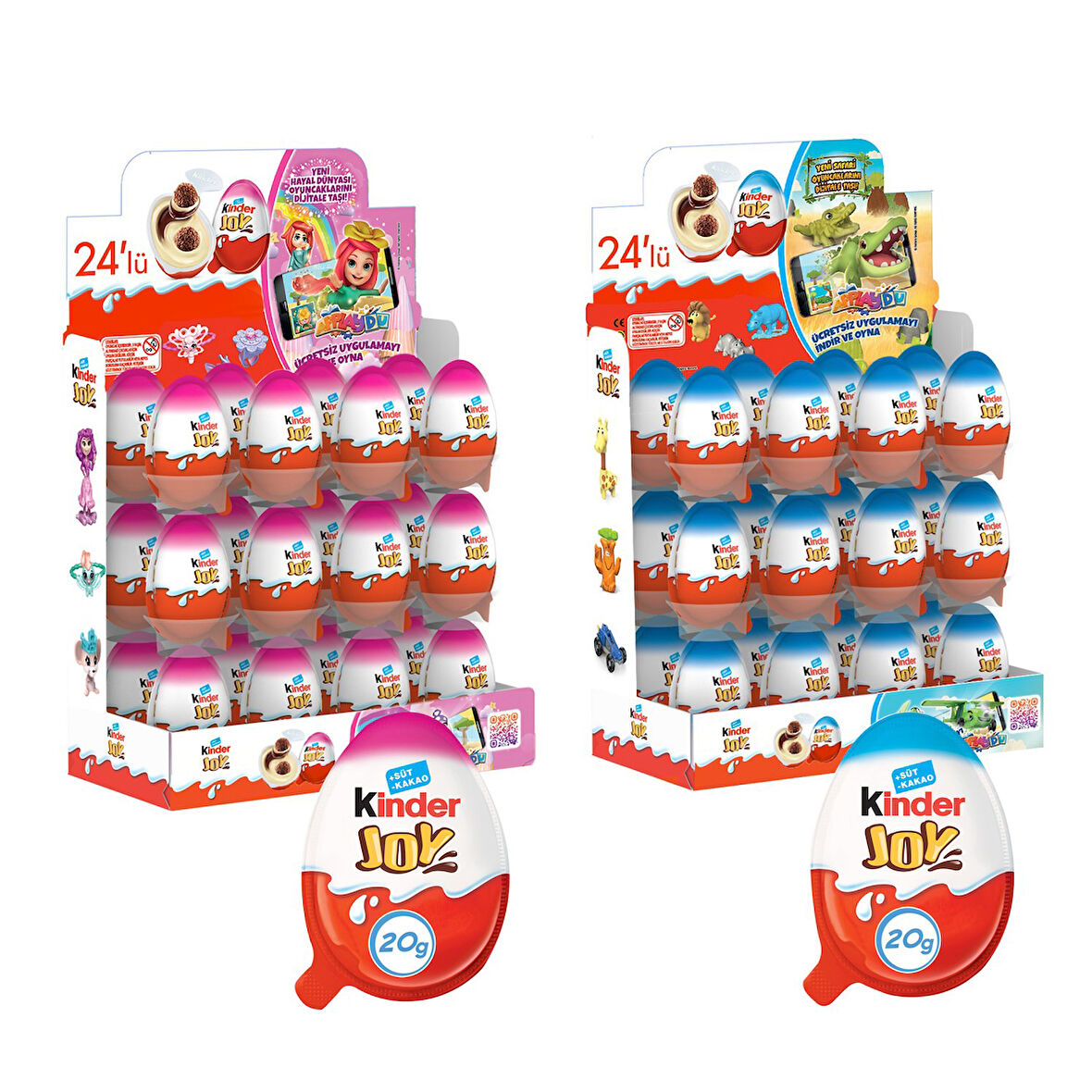 Kinder Joy Süpriz Yumurta Erkekler ve Kızlar İçin 2 x 24 lü Set