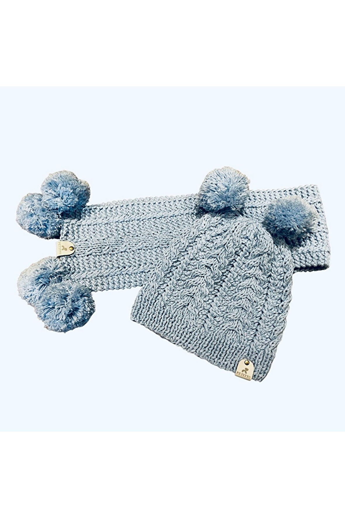 Petityu El Örgüsü Atkı Bere Set (1-3 Yaş)