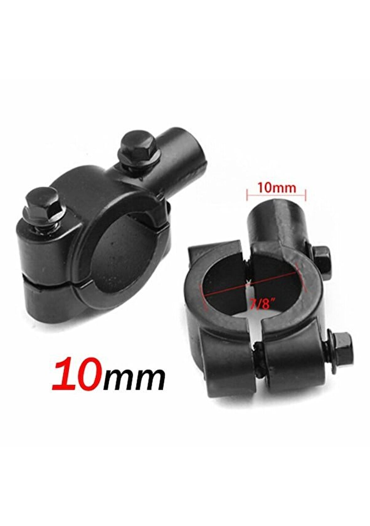 Ayna Takma Bağlantı Aparatı 10 mm Motorsiklet Atv Bisiklet 1 ADET