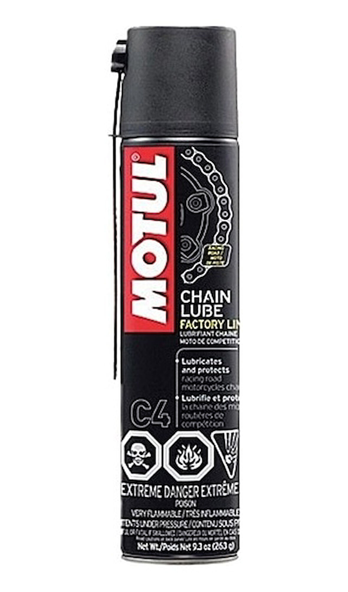 Motul C4 Chain Lube Factory Line Zincir Yağı 6 x 400 ML