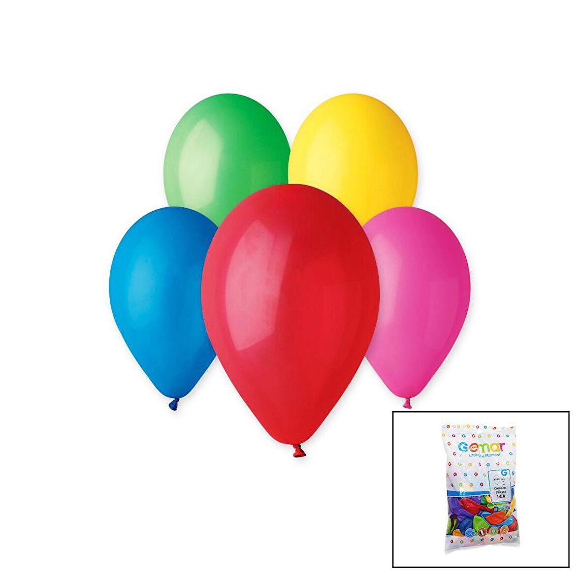 RENKLİ KLASİK BALON 10 İNÇ - 26CM - 100PCS (4490)