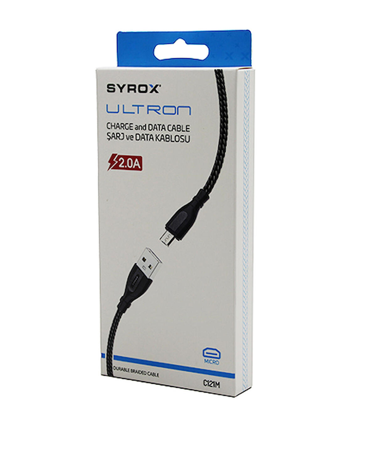 ULTRON MICRO USB ÖRGÜLÜ 2.0A MİKRO SAMSUNG ŞARJ - DATA KABLOSU C121M (4490)