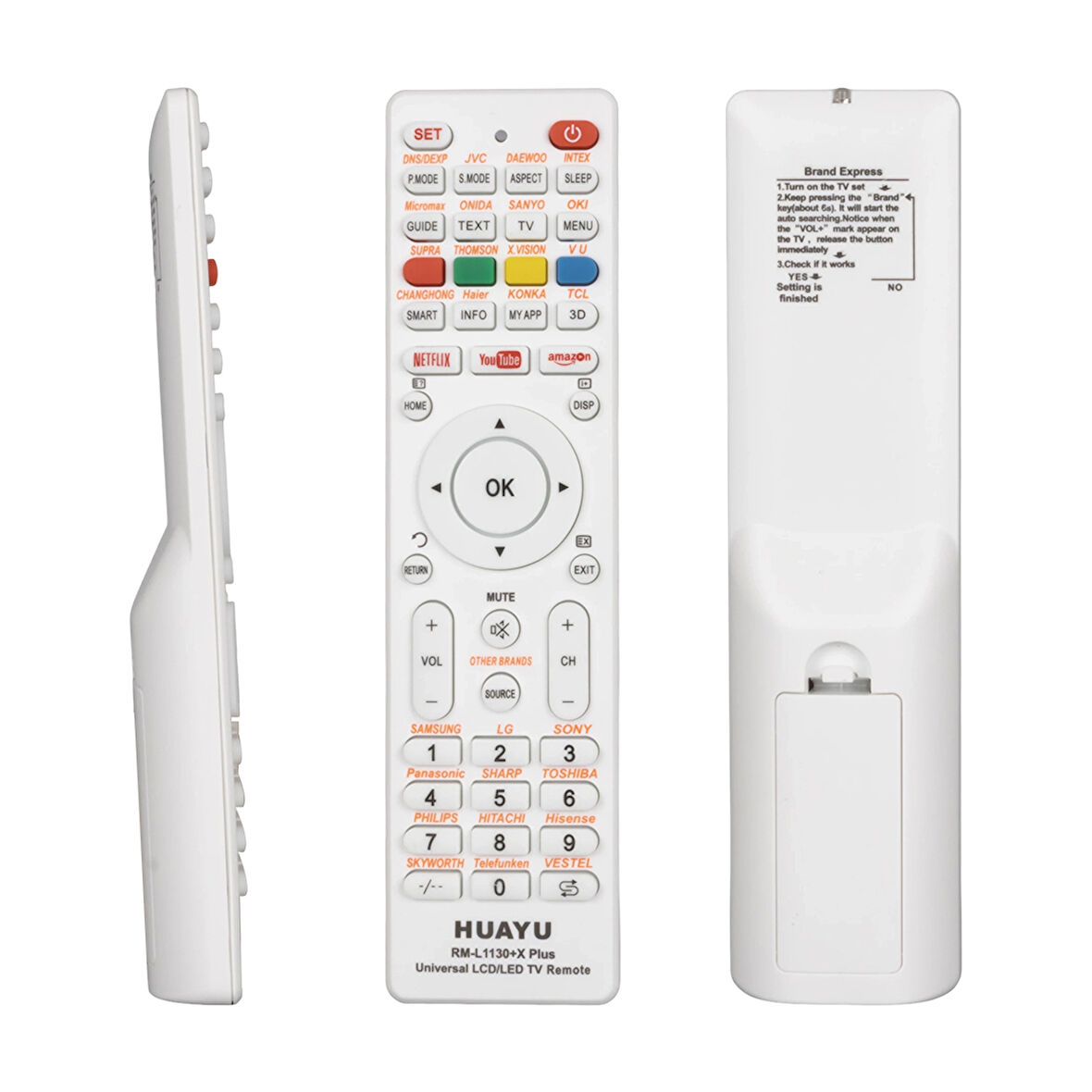 RM-L1130+X PLUS BEYAZ UNIVERSAL LCD LED TV KUMANDA (4490)
