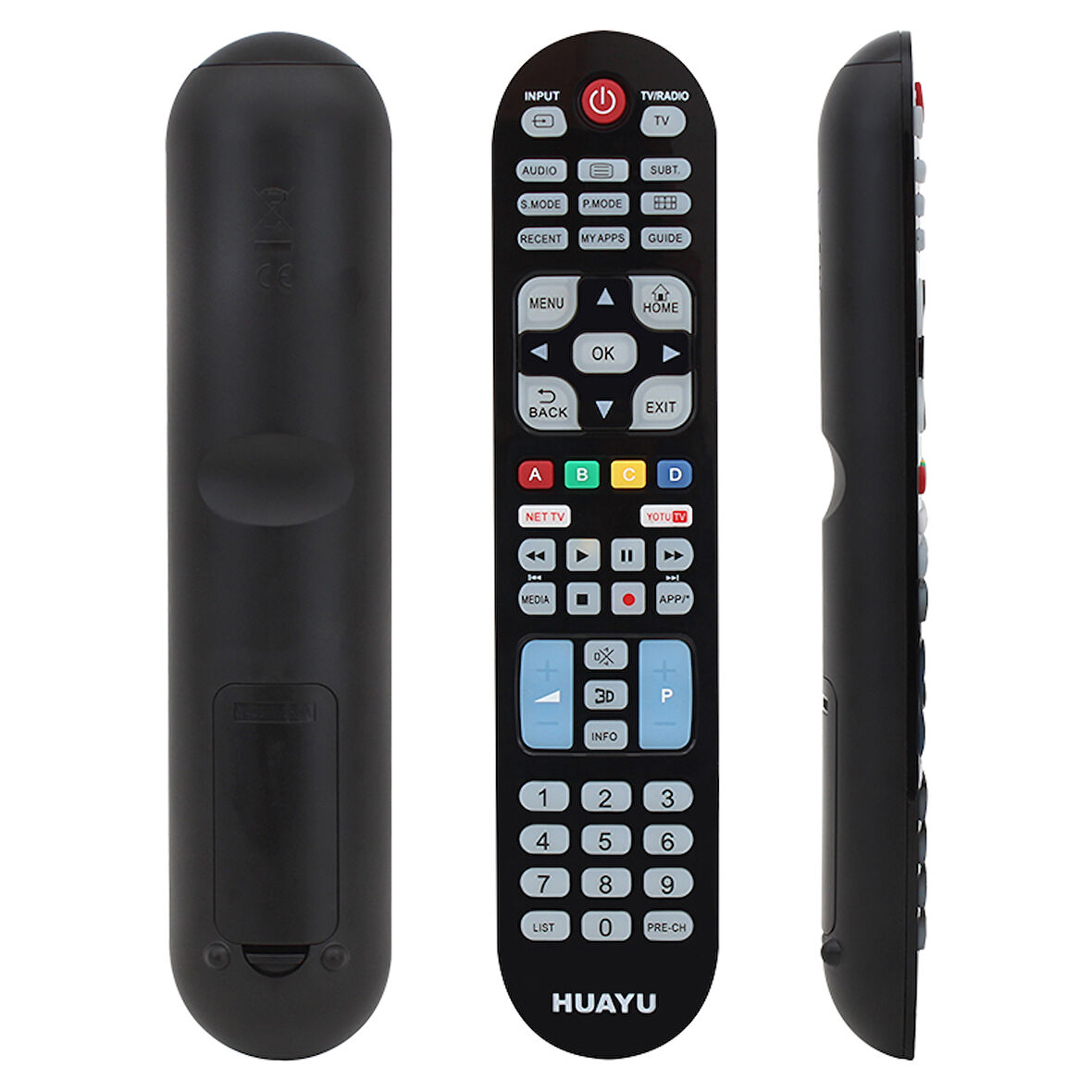 HUAYU URC1515 LG-SONY-SAMSUNG NETFLIX-YOUTUBE TUŞLU 3 İN 1 UNIVERSAL LCD-LED TV KUMANDA AMBALAJLI (4490)