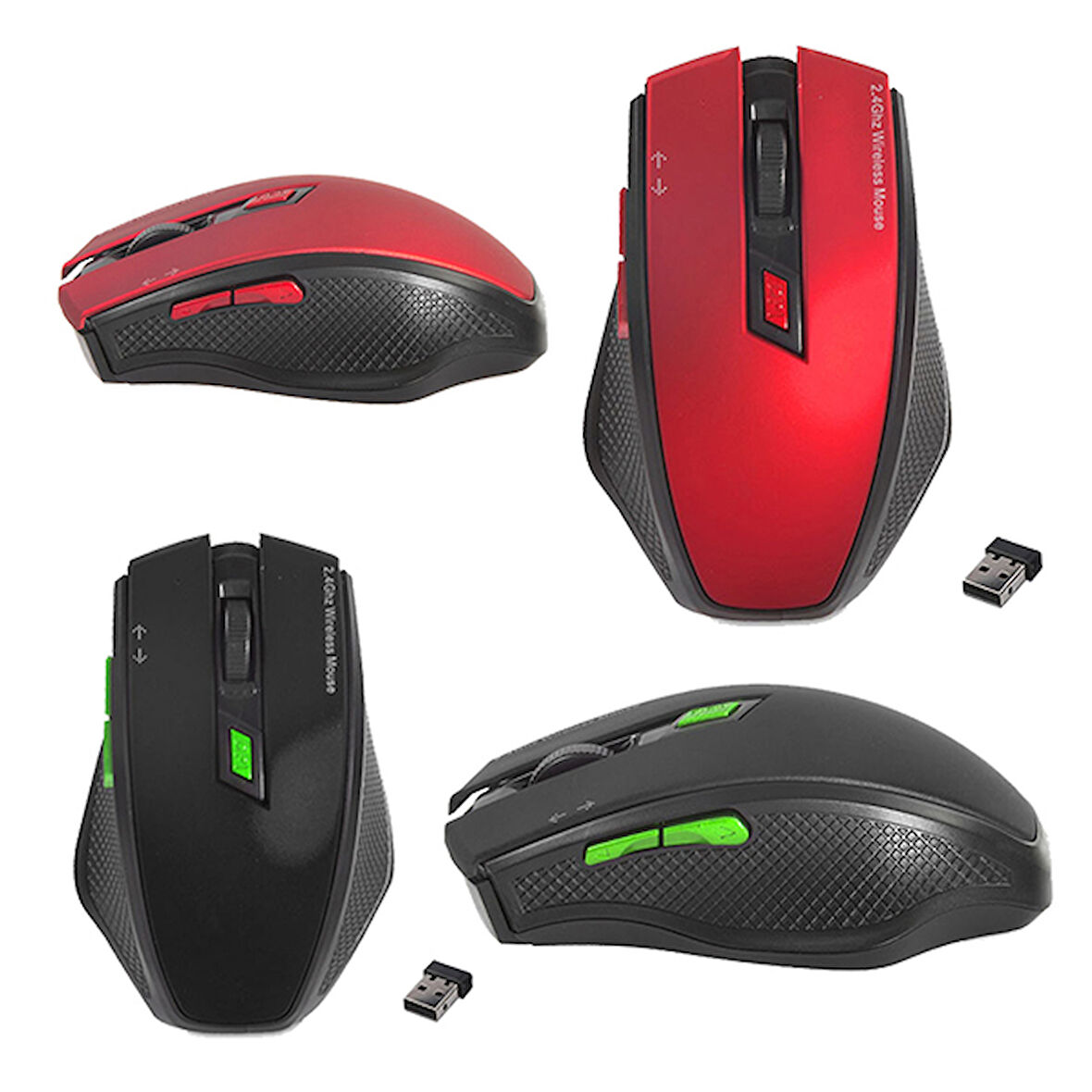 EVEREST SMW-777 USB 2.4GHZ OPTİK KABLOSUZ MOUSE (KIRMIZI*SİYAH) (4490)