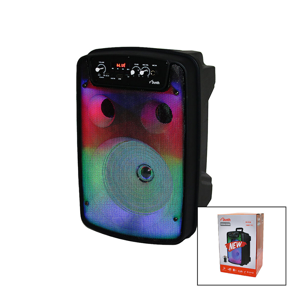 SD/USB/FM/AUX GİRİŞLİ ŞARJLI BLUETOOTH SPEAKER 3000W DU-SP108 (4490)