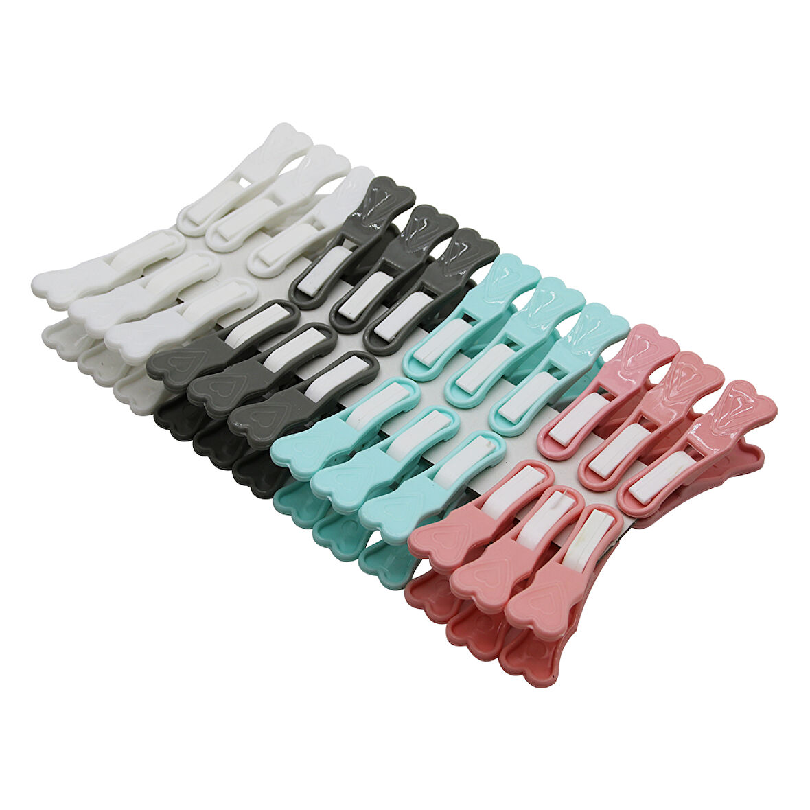 24 PARÇA  YAYSIZ PLASTİK MANDAL RENKLİ (4490)