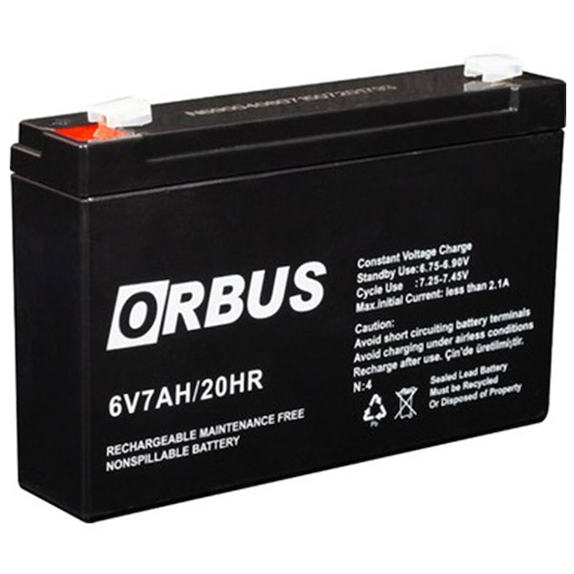 AKÜ 6 VOLT 7 AMPER ORBUS (150 X 30 X 94 MM) (4490)