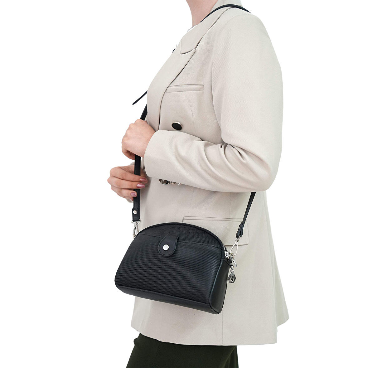 Silver Polo  Kadın Çapraz Çanta 1144-44918 SILVER POLO ÇAPRAZ Kadın ÇANTASI M86 SİYAH-MAT SİYAH