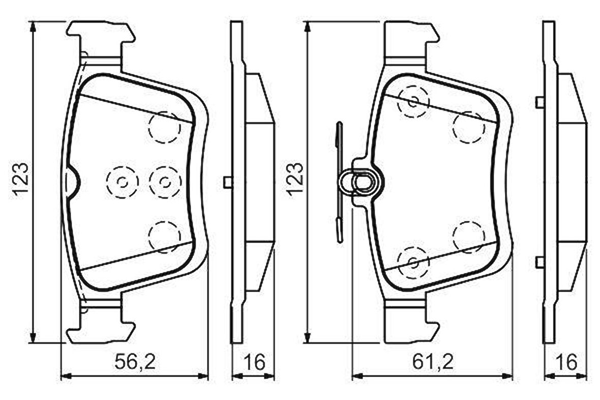 BOSCH Audi A3 Arka Fren Balatası (2012-2020)