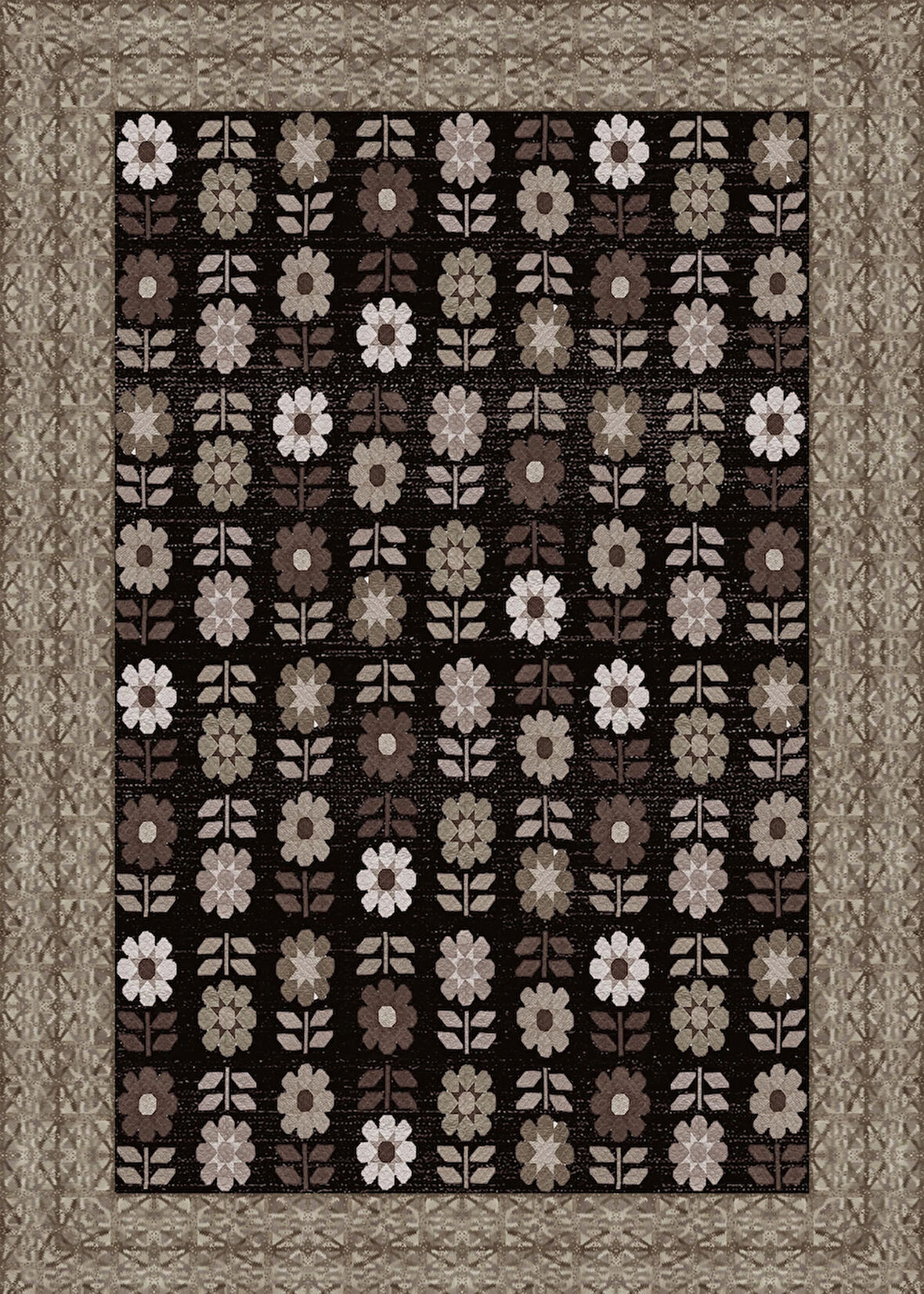 Pamuk Dokuma Taban Kaymaz Yıkanabilir Klasik Desenli  Salon Halısı Mutfak Halısı Koridor Halısı