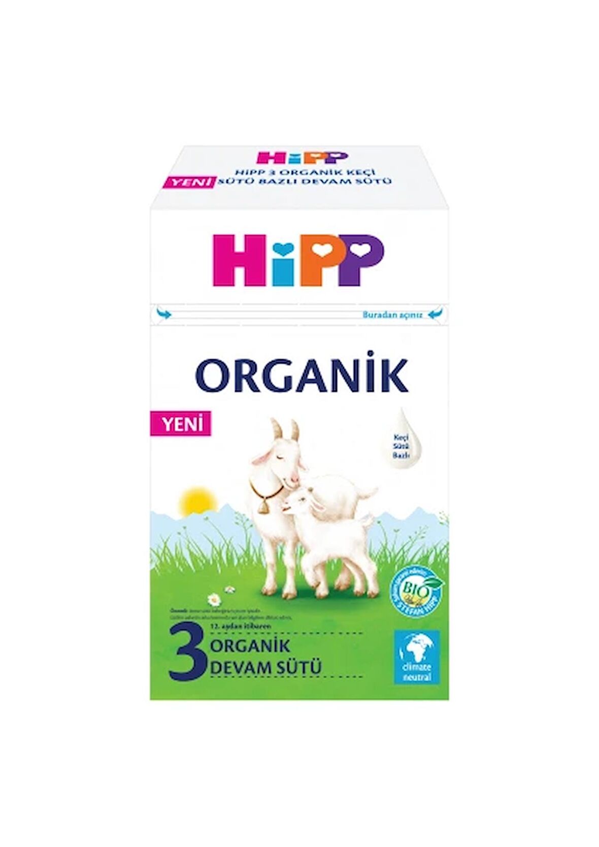 Hipp 3 Organik Keçi Sütü Bebek Sütü 400 gr 