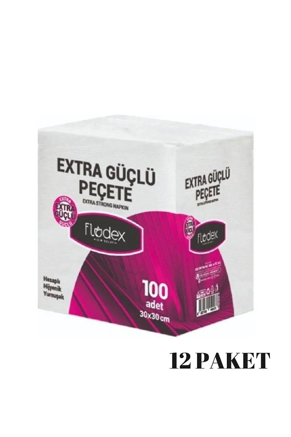 Flodex Extra Güçlü Peçete 30x30cm 100lü - 12 Paket