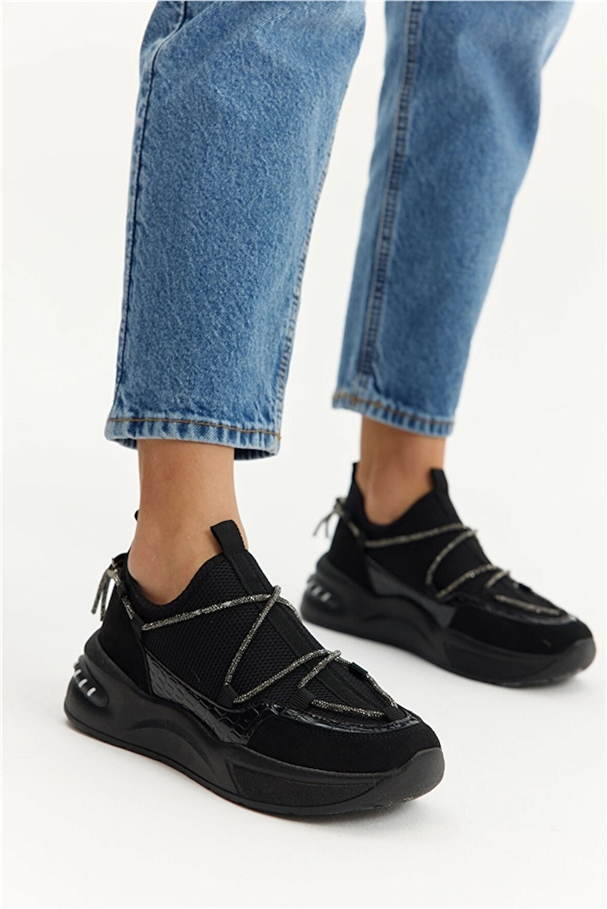 Prego (Park Moda) Poli Hafif Taban Kadın Günlük Spor Ayakkabı SİYAH