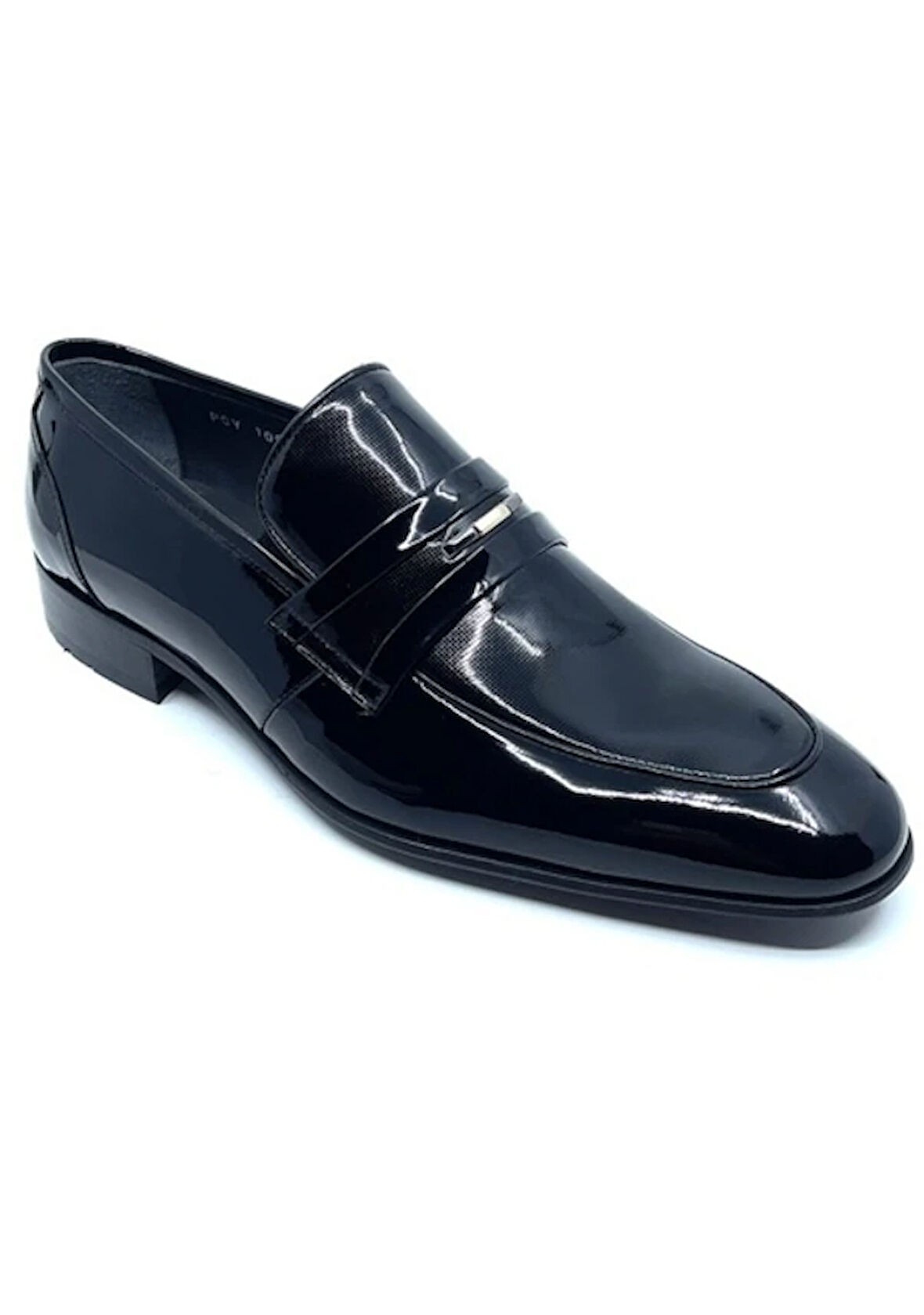 Fosco 1091 İçi Dışı Hakiki Deri Jurdan Siyah Rugan Klasik Erkek Ayakkabı RUGAN SİYAH