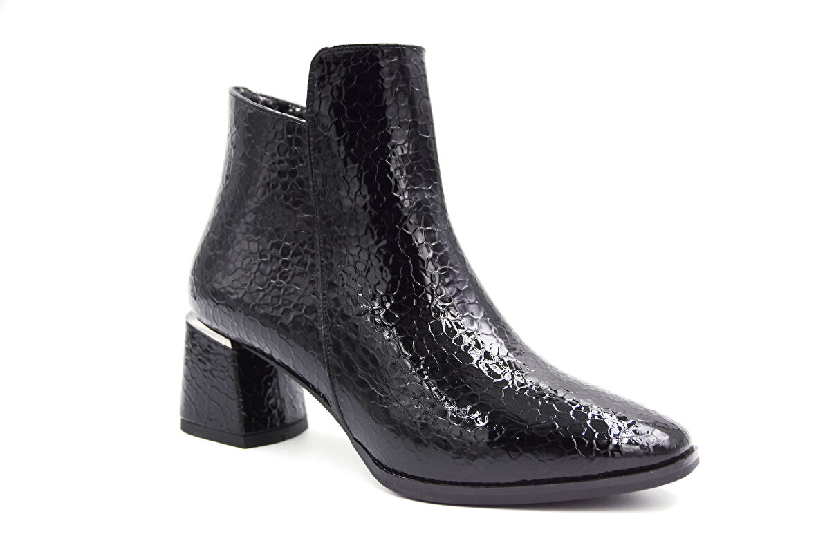 Park Moda Topuklu Fermuarlı Günlük Kadın Bot RUGAN SİYAH