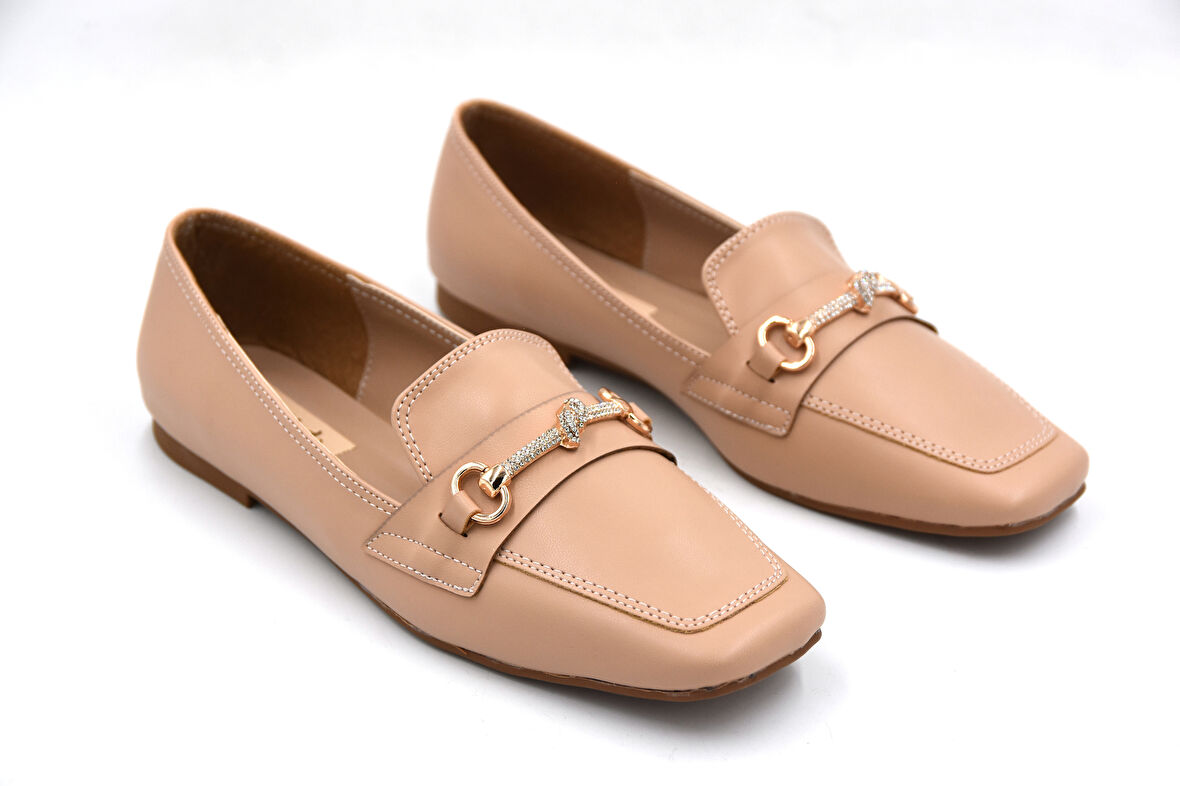 Park Moda Taş Toka Detaylı Günlük Kadın Babet NUT