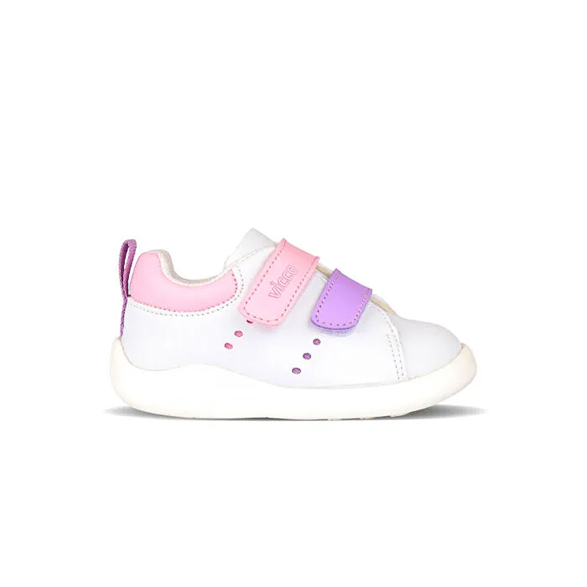 Vicco Bangkok 346.e24y.125 (First Step) Phlon Hafif Taban Ortapedik Cırtlı İlk Adım Spor Ayakkabı BEYAZ PEMBE