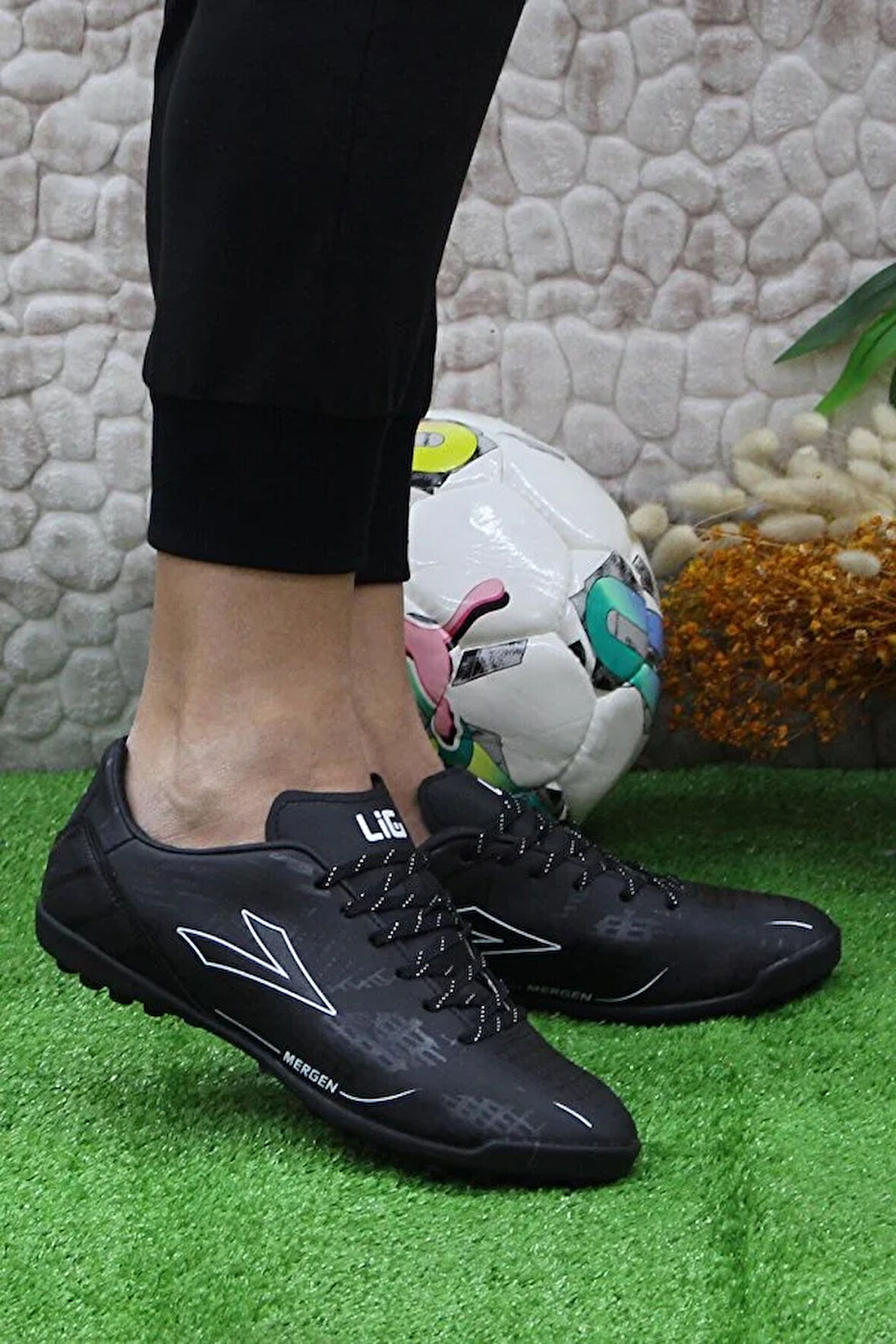 Lig Mergen Prm Orjinal Ürün Çim Saha Halı Saha Futbol Ayakkabı SİYAH