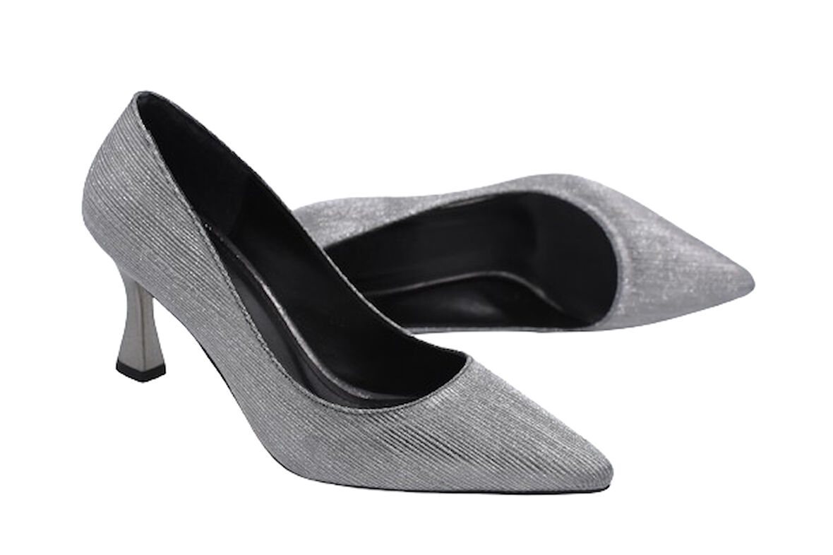 Prego (Park Moda) Kadın Stiletto Ayakkabı PLATİN