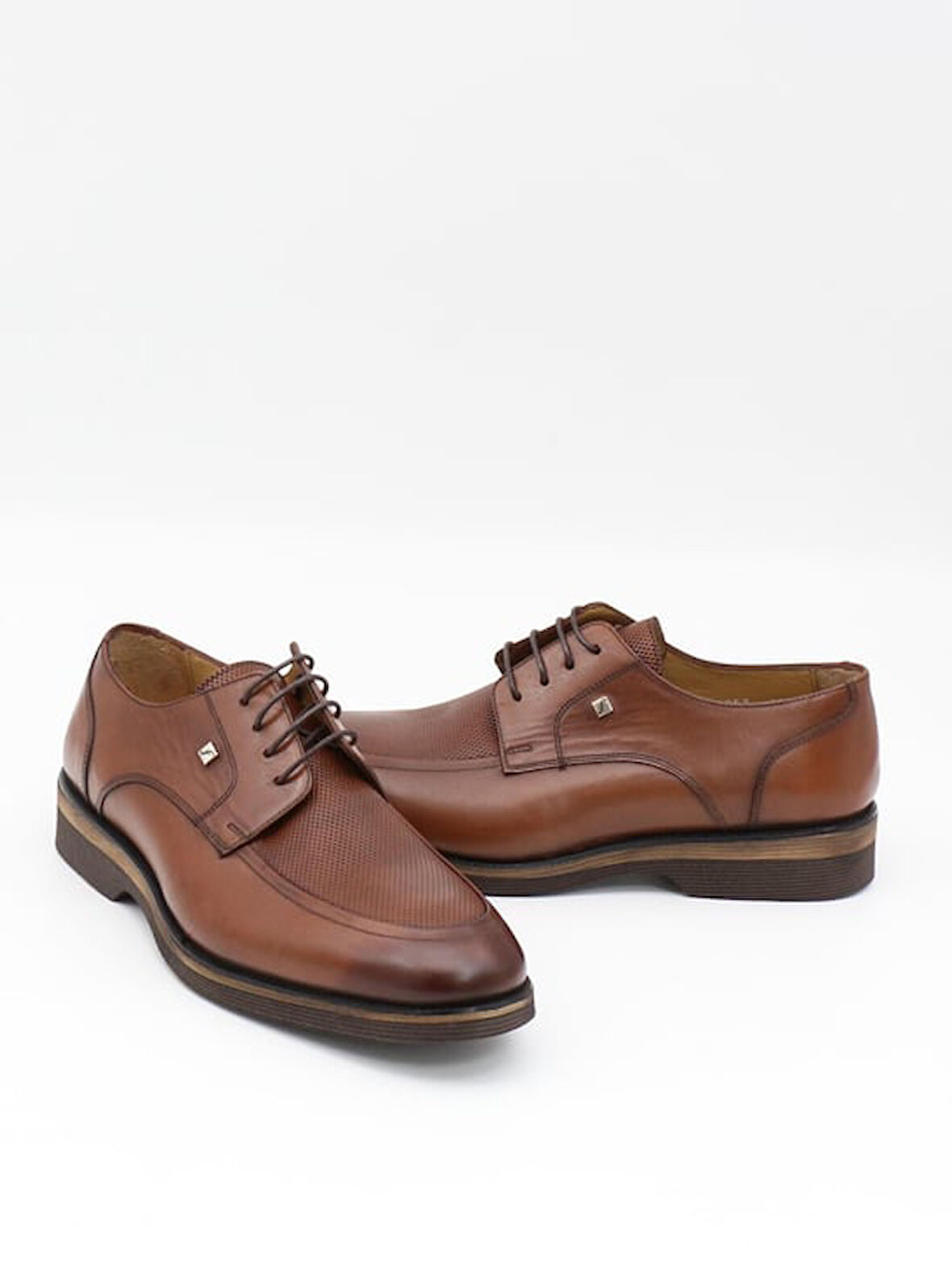 Fosco 2953 Bağcıklı Hakiki Deri Eva Taban Erkek Ayakkabı TABA