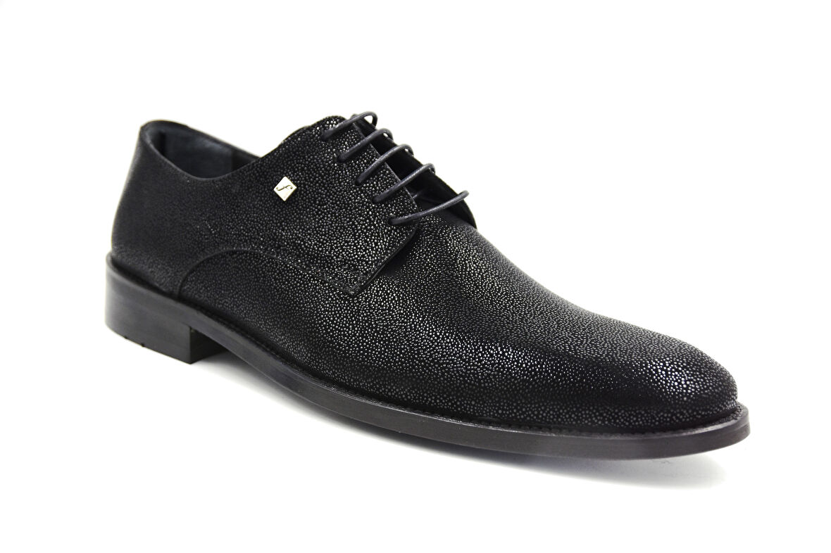 Fosco 8003 Mr İçi Dışı Hakiki Deri Erkek Klasik Neolit Ayakkabı SİYAH