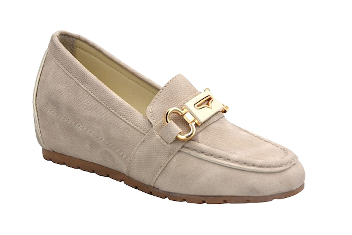 Prego Termo Kaymaz Taban Toka Detaylı İçten Dolgu Topuk Günlük Kadın Ayakkabı BEJ