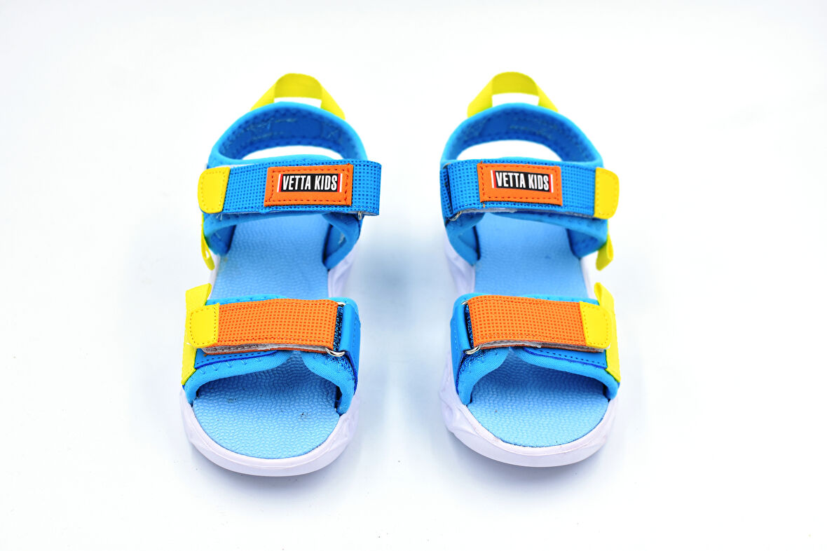 Prego (Vetta) Işıklı Phlon Hafif Taban Cırtlı Çocuk Sandalet MAVİ