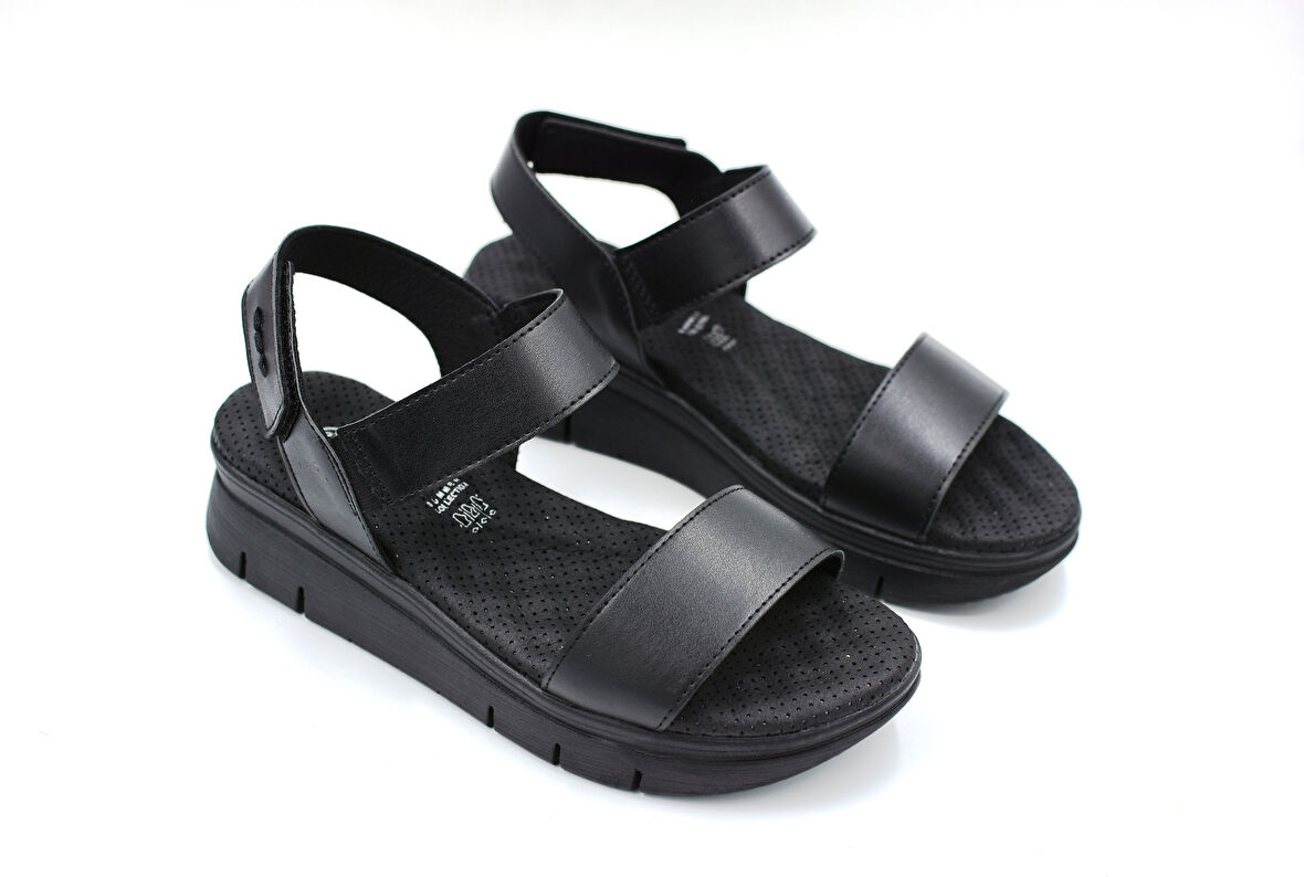 Muya Souri Masajlı Günlük Kadın Sandalet SİYAH