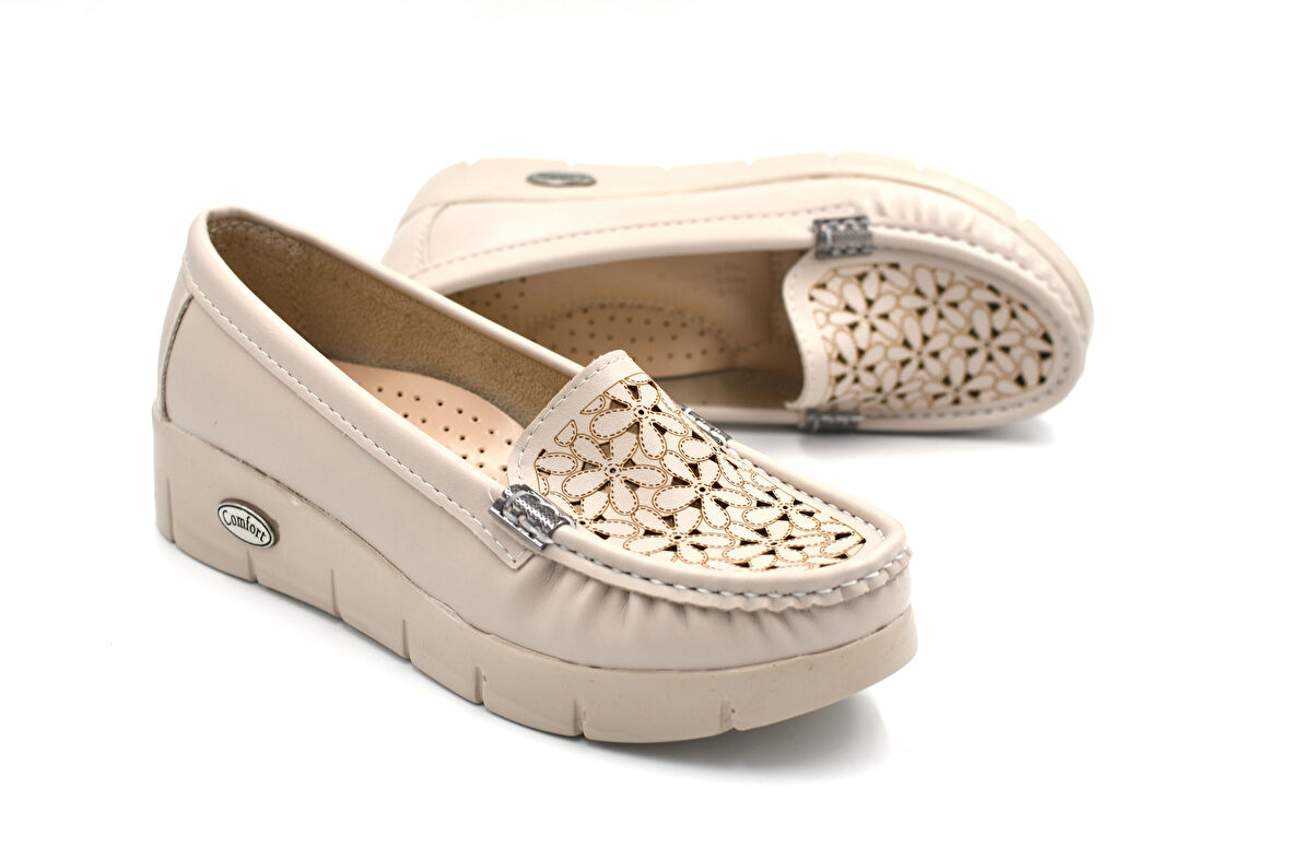 Prego (Oc Shoes) Poli Hafif Taban Günlük Kadın Ayakkabı BEJ