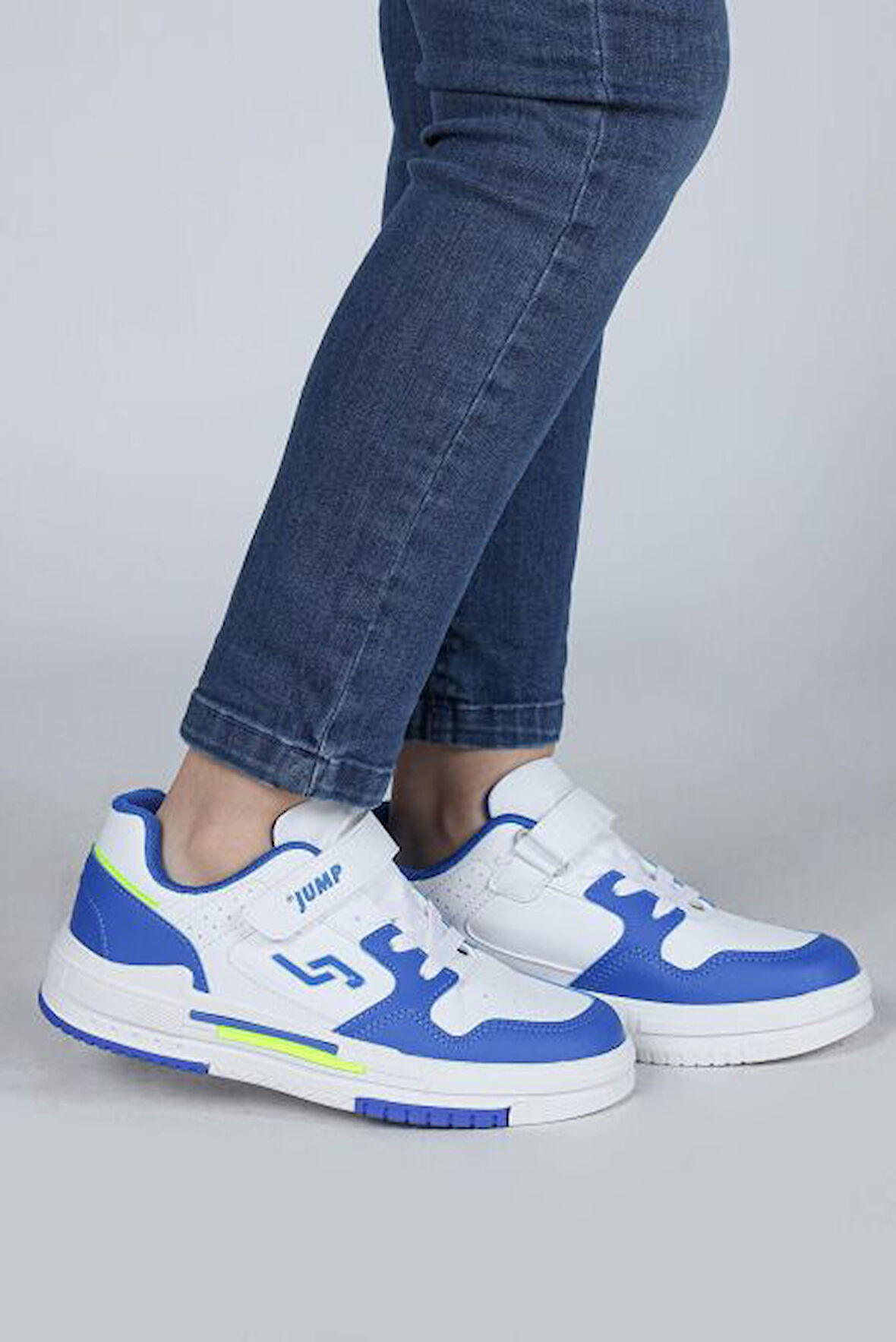 Jump 30061 Cırtlı Çocuk Sneaker Günlük Spor Ayakkabı SAKS MAVİ