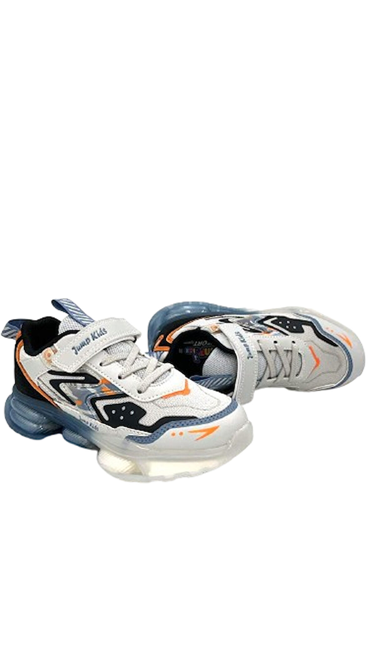 Jump 31053 Şeffaf Taban Cırtlı Çocuk Spor Ayakkabı GRİ