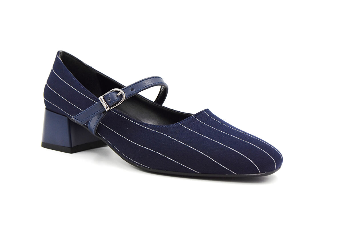 Beyaz (London) Kalın Topuklu Kadın Ayakkabı LACİ