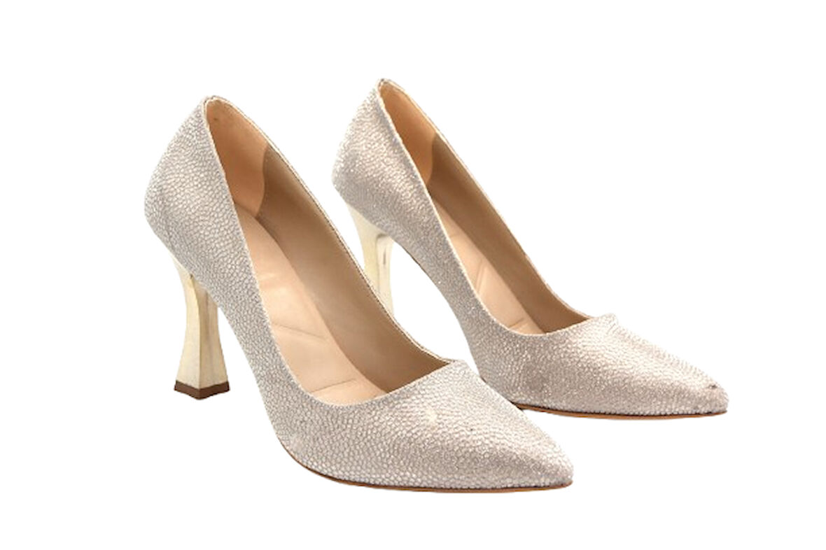 Beyaz (Shoes) Kadın Stiletto ALTIN