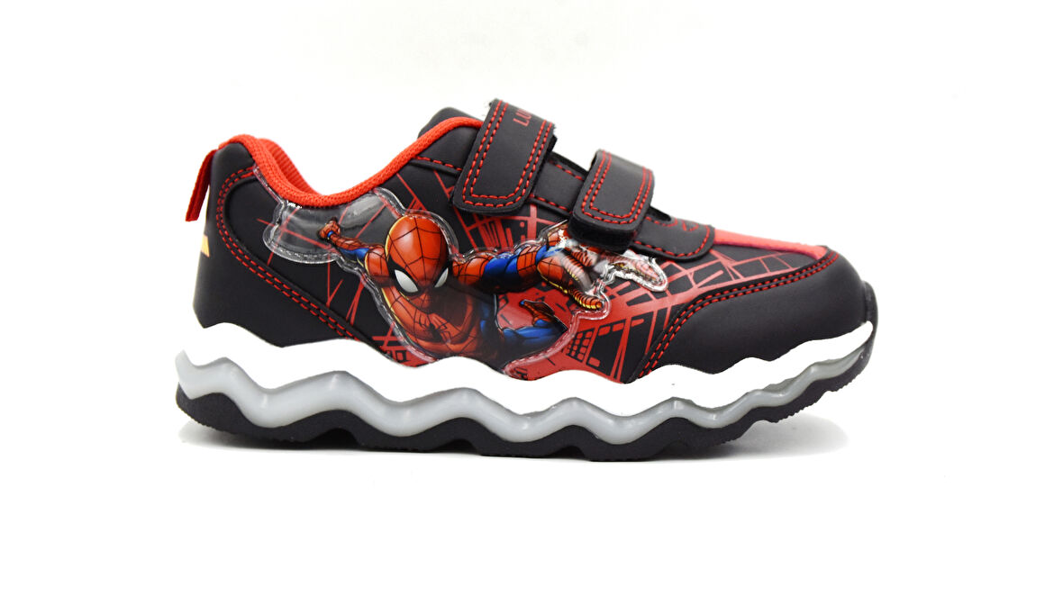 Lumberjack Mambo 4Pr Spıderman Işıklı Çocuk Spor Ayakkabı SİYAH