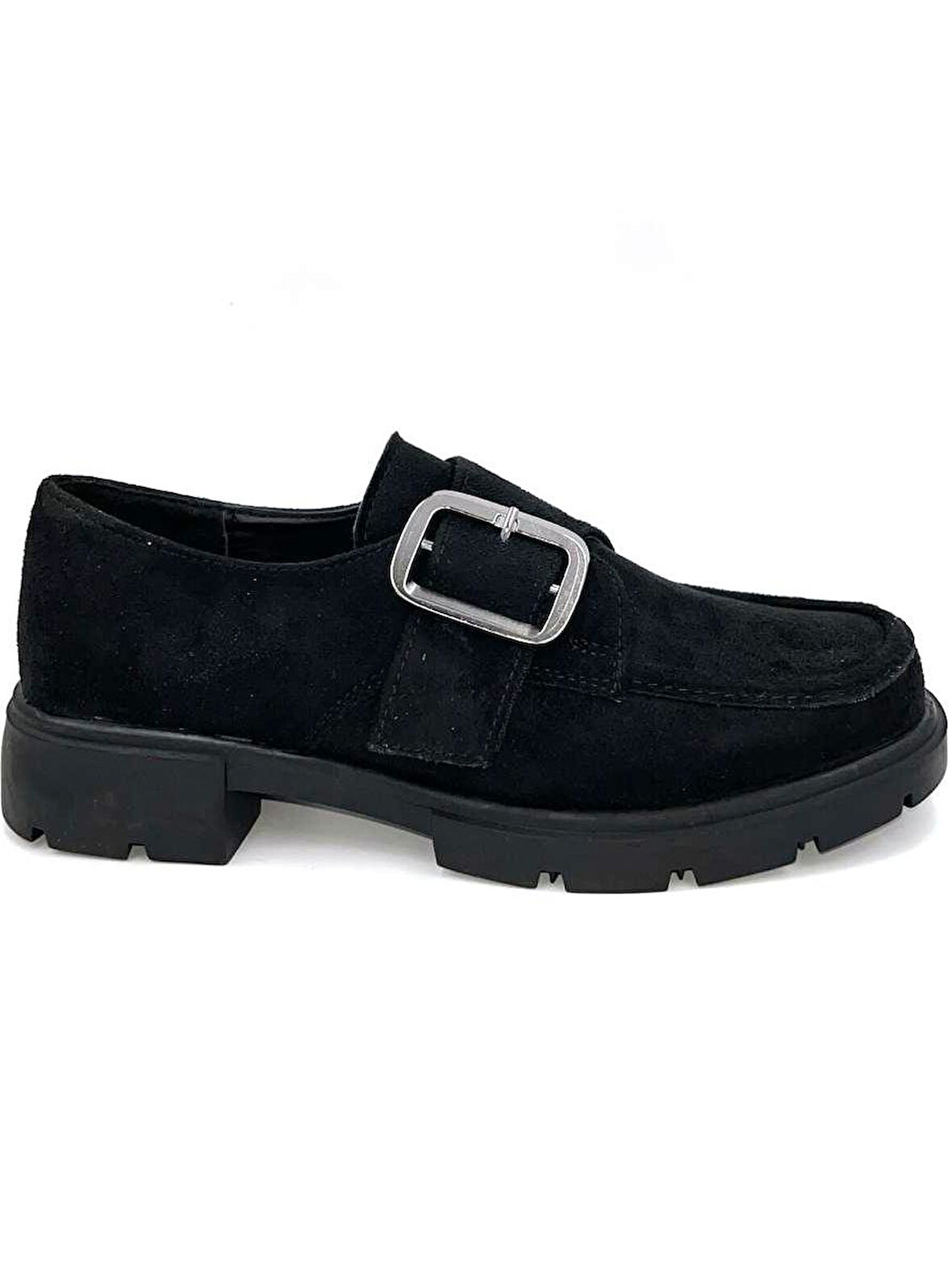 Beyaz (London) Mery Termo Kaymaz Taban Yan Toka Detaylı Günlük Kadın Ayakkabı SİYAH