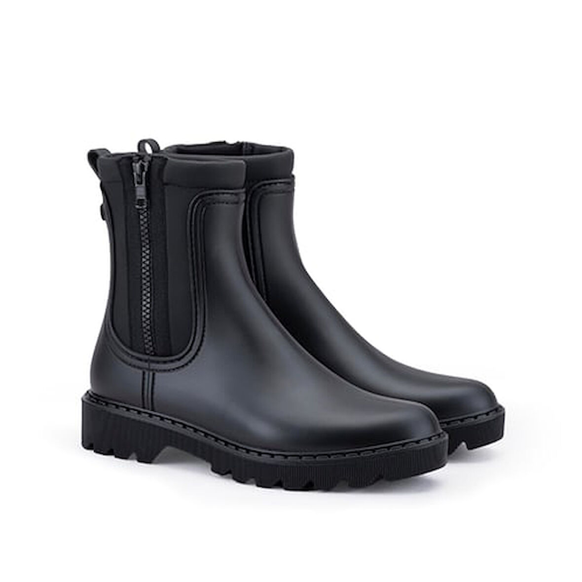 Igor Chloe Engomada W10300 Yan Fermuarlı Kadın Yağmur Bot SİYAH