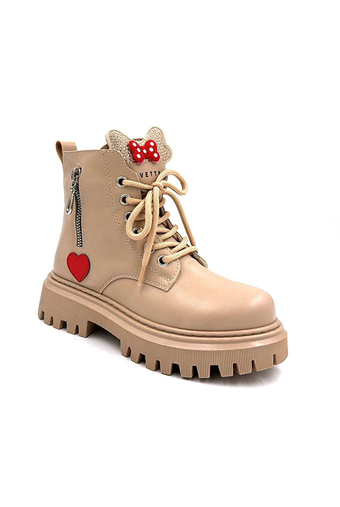 Beyaz (Vetta) Pens Termo Kaymaz Taban Bağcıklı&Fermuarlı Günlük Çocuk Bot VİZON