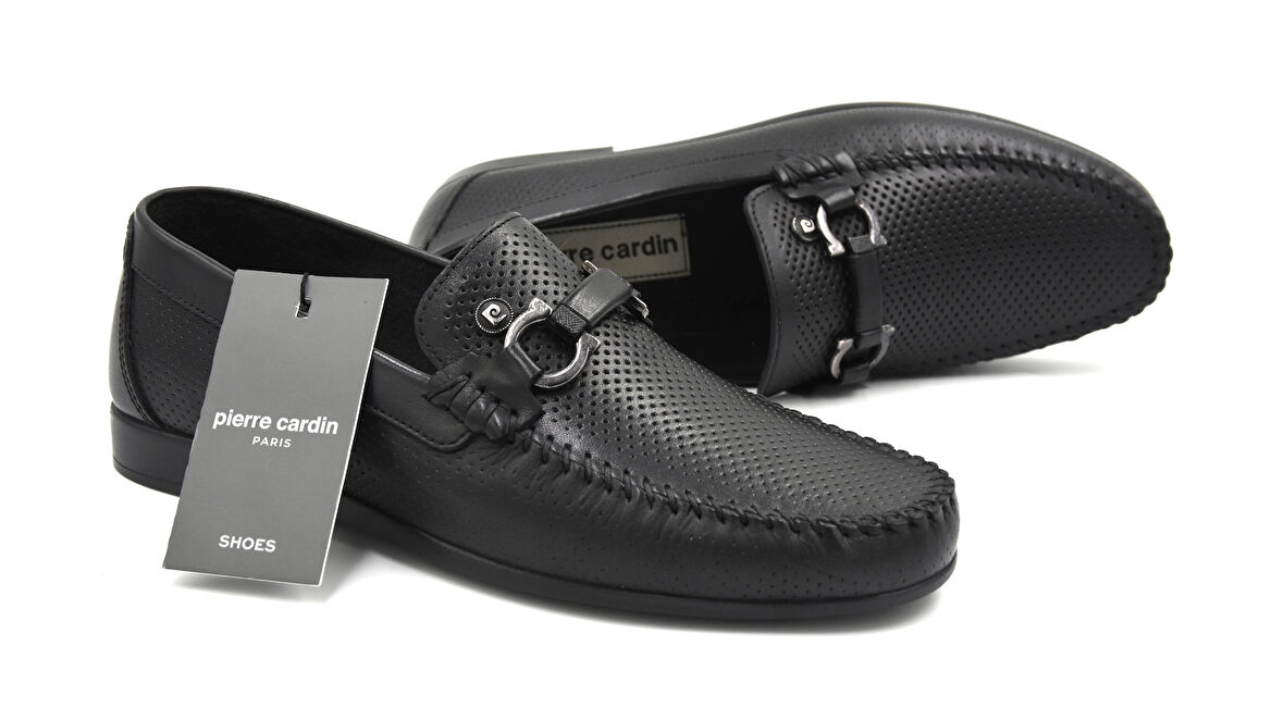 Pier Cardin 2588 Hakiki Deri Günlük Erkek Loafer SİYAH