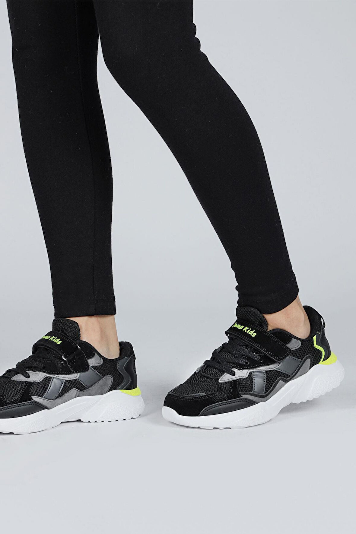 Jump 29189 Cırtlı Üniseks Çocuk Sneaker Günlük Spor Ayakkabı SİYAH